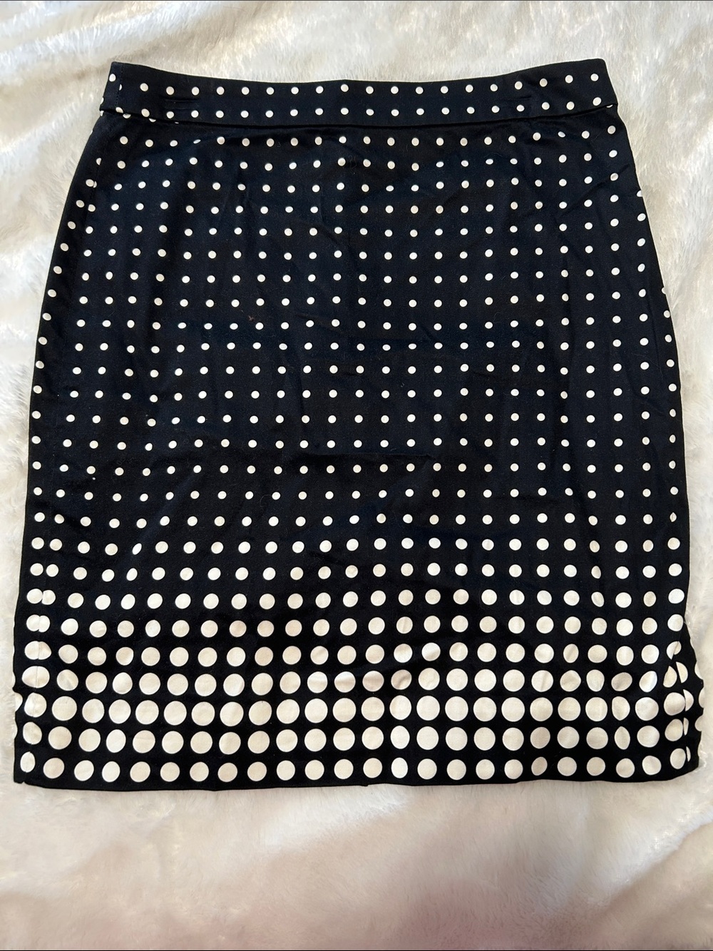 Black and White Polka Dot Pencil Skirt